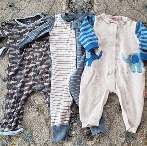 Lot of 3 Blue Sping Bodysuits